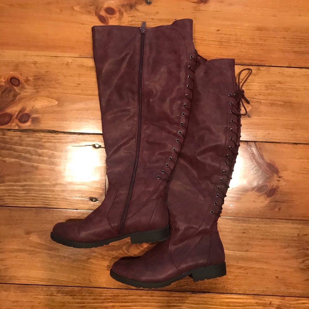 Wide calf over the knee boots